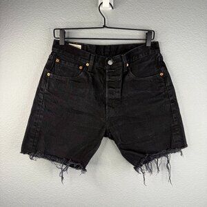 Levi's Black Distressed Cutoff Jean Shorts
